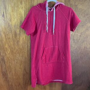 MARC NEW YORK Red Terrycloth Hooded Coverup Sz S